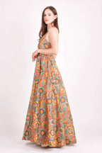 Cora Long Dress with Sequins Work by Raas