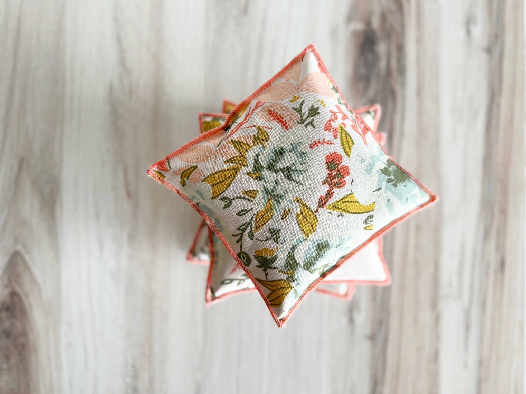 Coral and Blue Lavender Sachets, set of two by Dot and Army