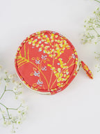 Coral Meadow Flowers Jewelry Pouch by Ash & Rose