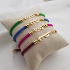 Cord Hebrew Name Bracelet La Vie Bien Cord Hebrew Name Bracelet