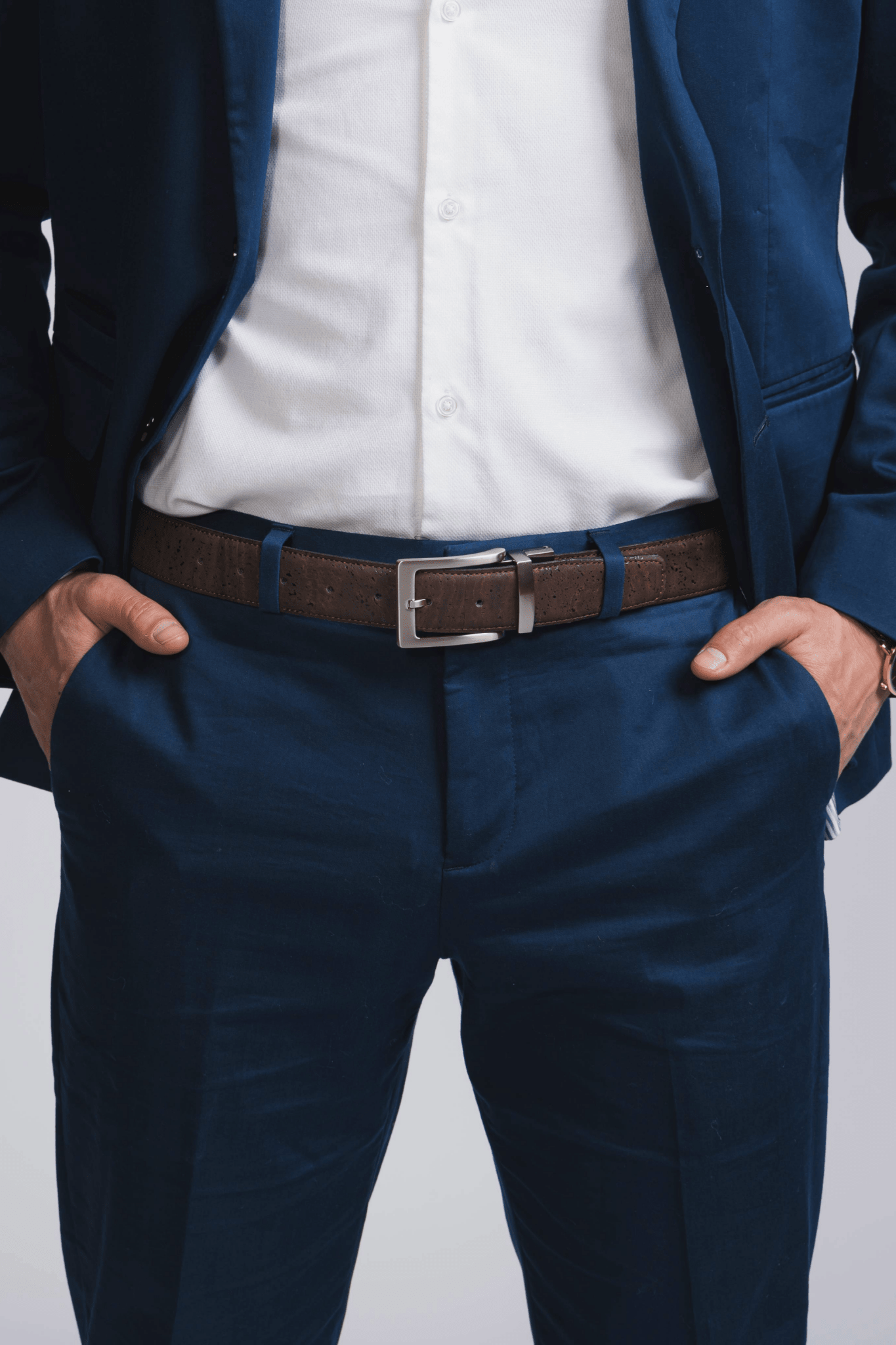Cork Reversible Men's Belt (Brown/Black) Belts La Vie Bien Cork Reversible Men's Belt (Brown/Black)