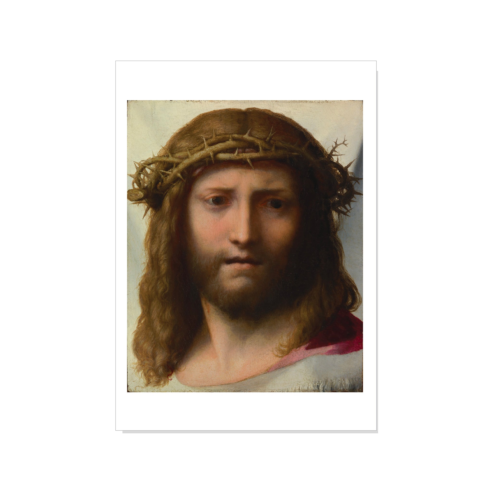 Correggio - Head of Christ - Postcard STATIONERY La Vie Bien Correggio - Head of Christ - Postcard