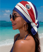 Costa Rica Flag Bandana All-Over Print Bandana La Vie Bien Costa Rica Flag Bandana