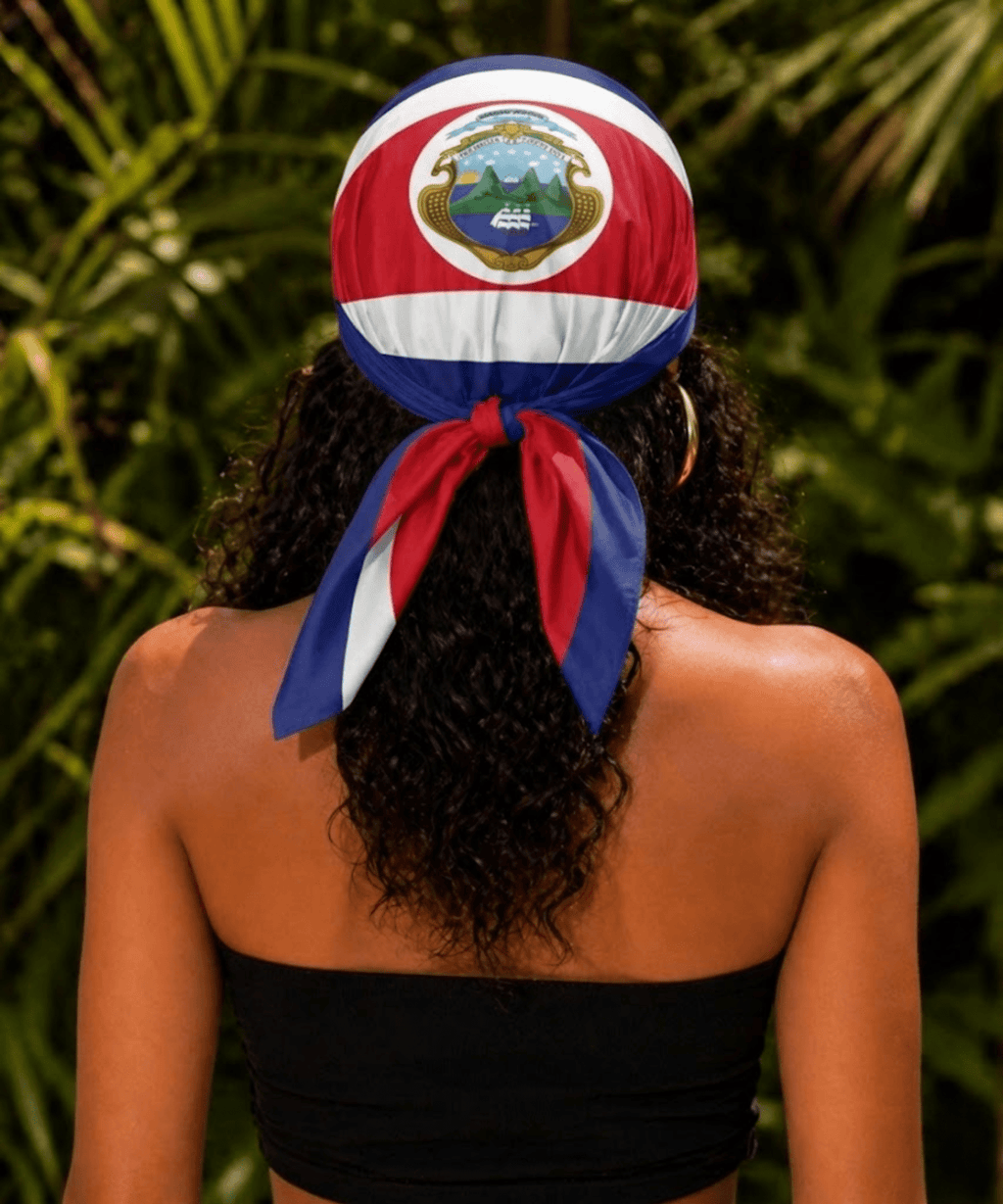 Costa Rica Flag Bandana All-Over Print Bandana La Vie Bien Costa Rica Flag Bandana