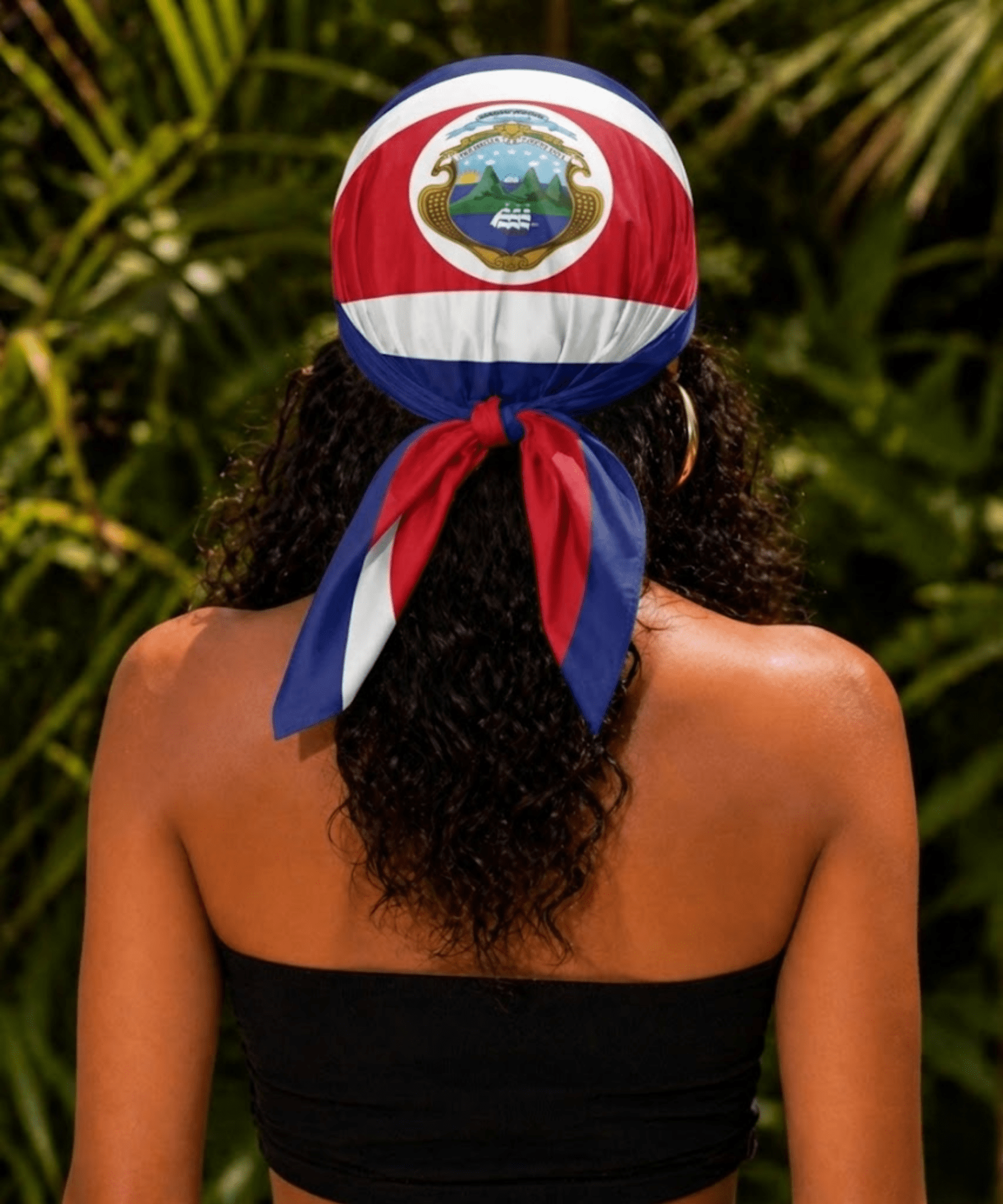 Costa Rica Flag Bandana All-Over Print Bandana La Vie Bien Costa Rica Flag Bandana