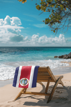 Costa Rica Flag Beach Towel Beach Towel (Generic Brand) La Vie Bien Costa Rica Flag Beach Towel