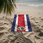 Costa Rica Flag Beach Towel Beach Towel (Generic Brand) La Vie Bien Costa Rica Flag Beach Towel