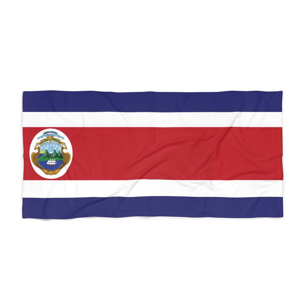 Costa Rica Flag Beach Towel Beach Towel (Generic Brand) La Vie Bien Costa Rica Flag Beach Towel