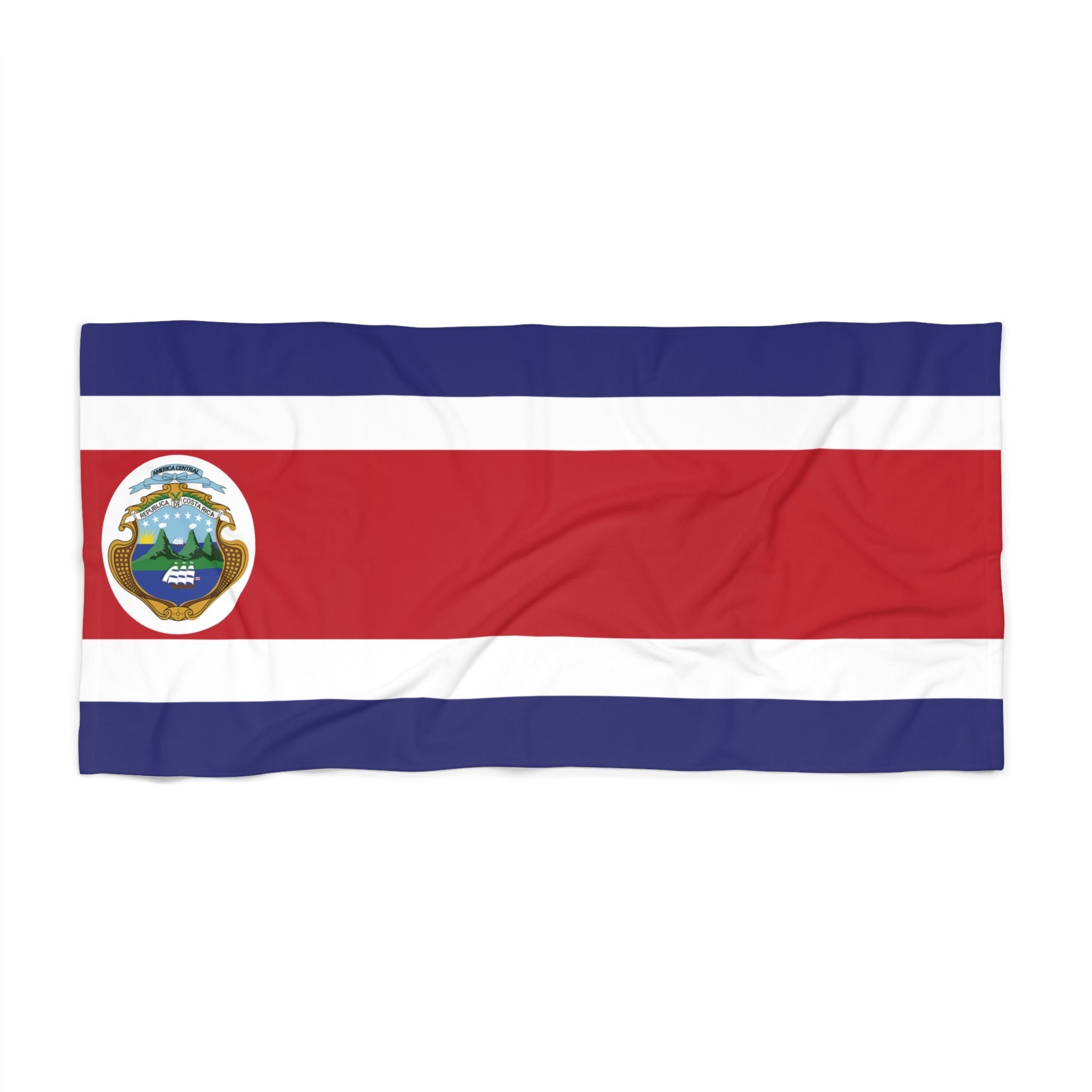 Costa Rica Flag Beach Towel Beach Towel (Generic Brand) La Vie Bien Costa Rica Flag Beach Towel
