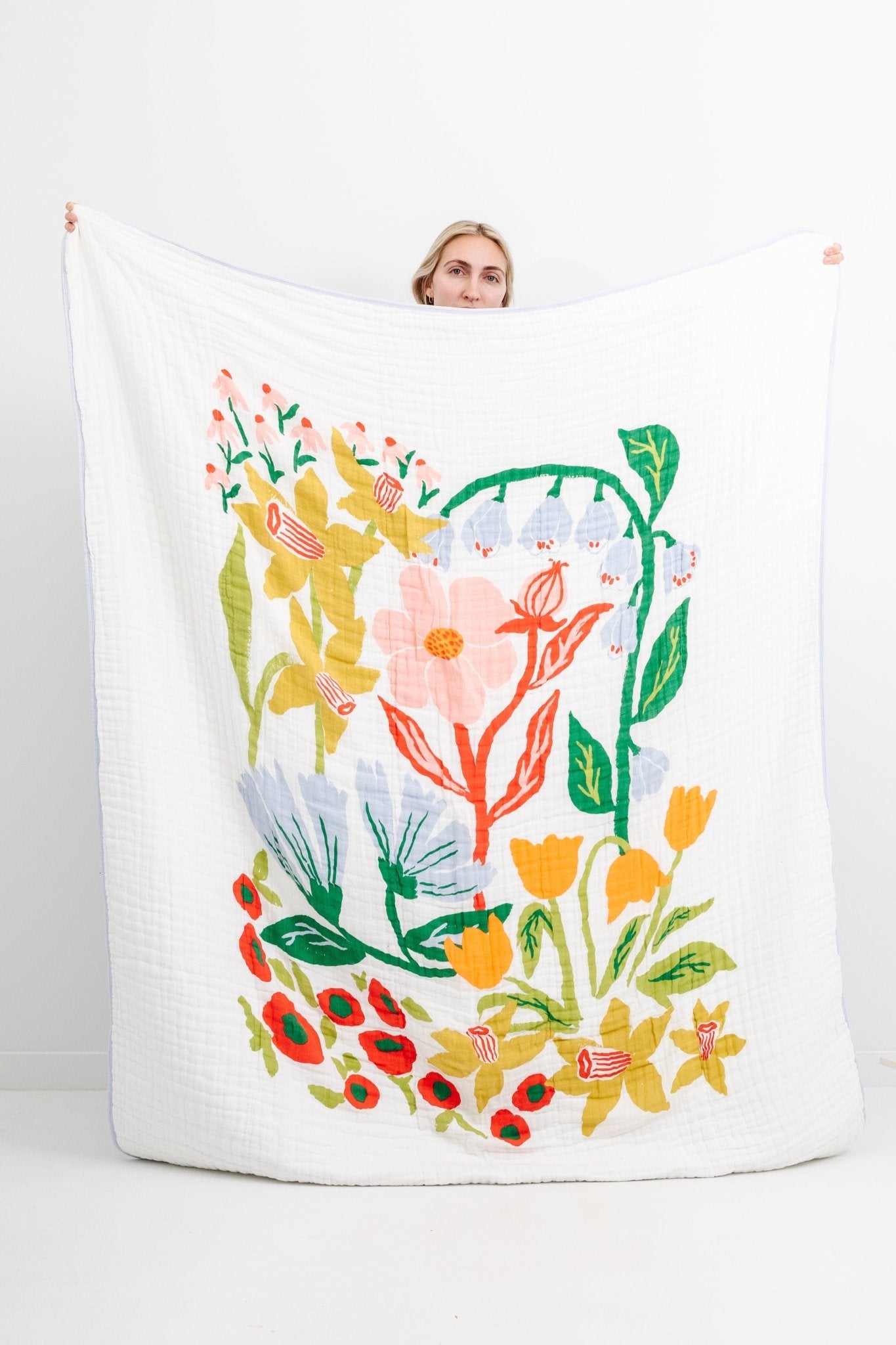 Cottage Garden Throw Blanket Quilts La Vie Bien Cottage Garden Throw Blanket