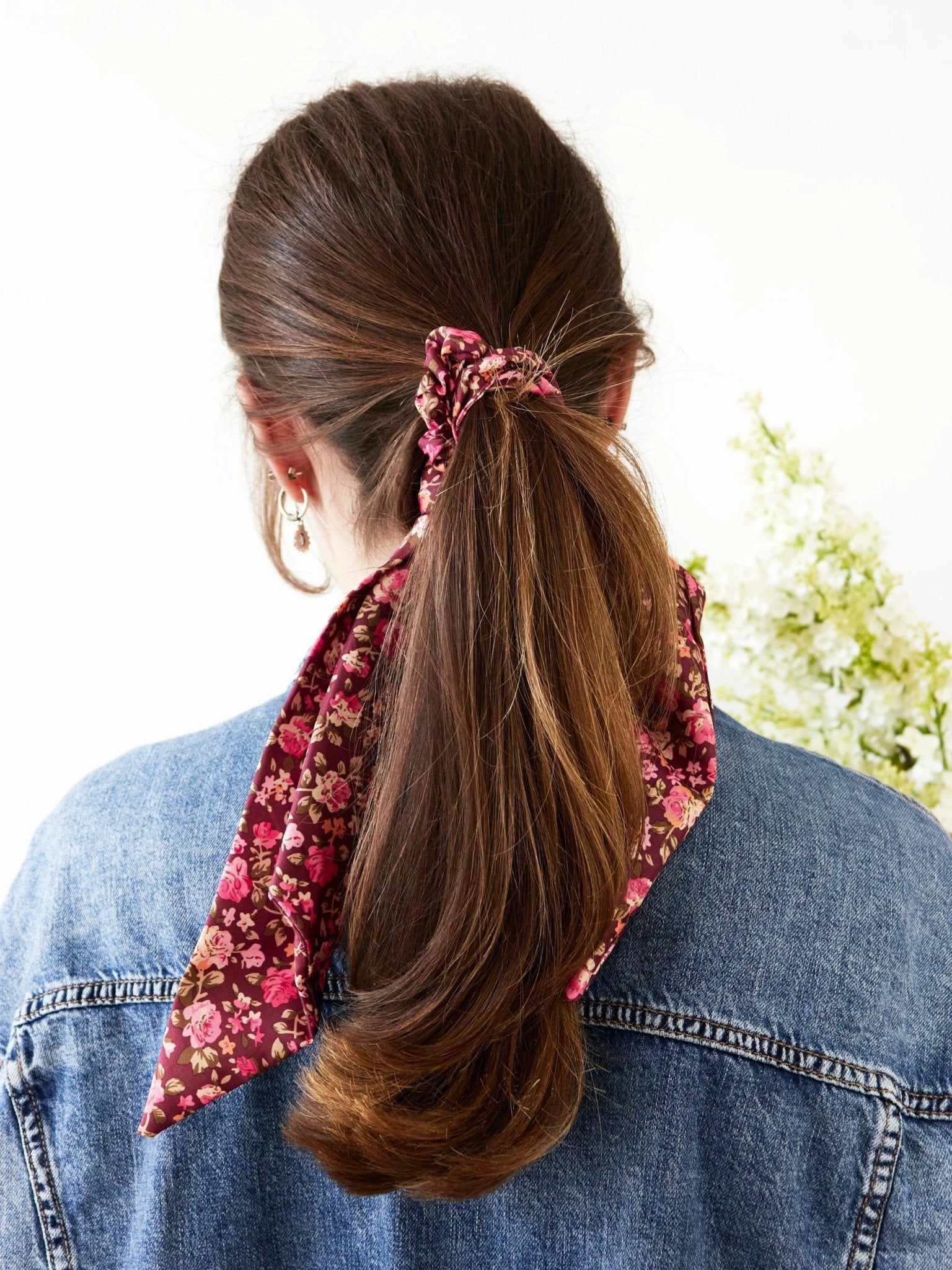 Cottage Rose Scarf Scrunchie by Ash & Rose