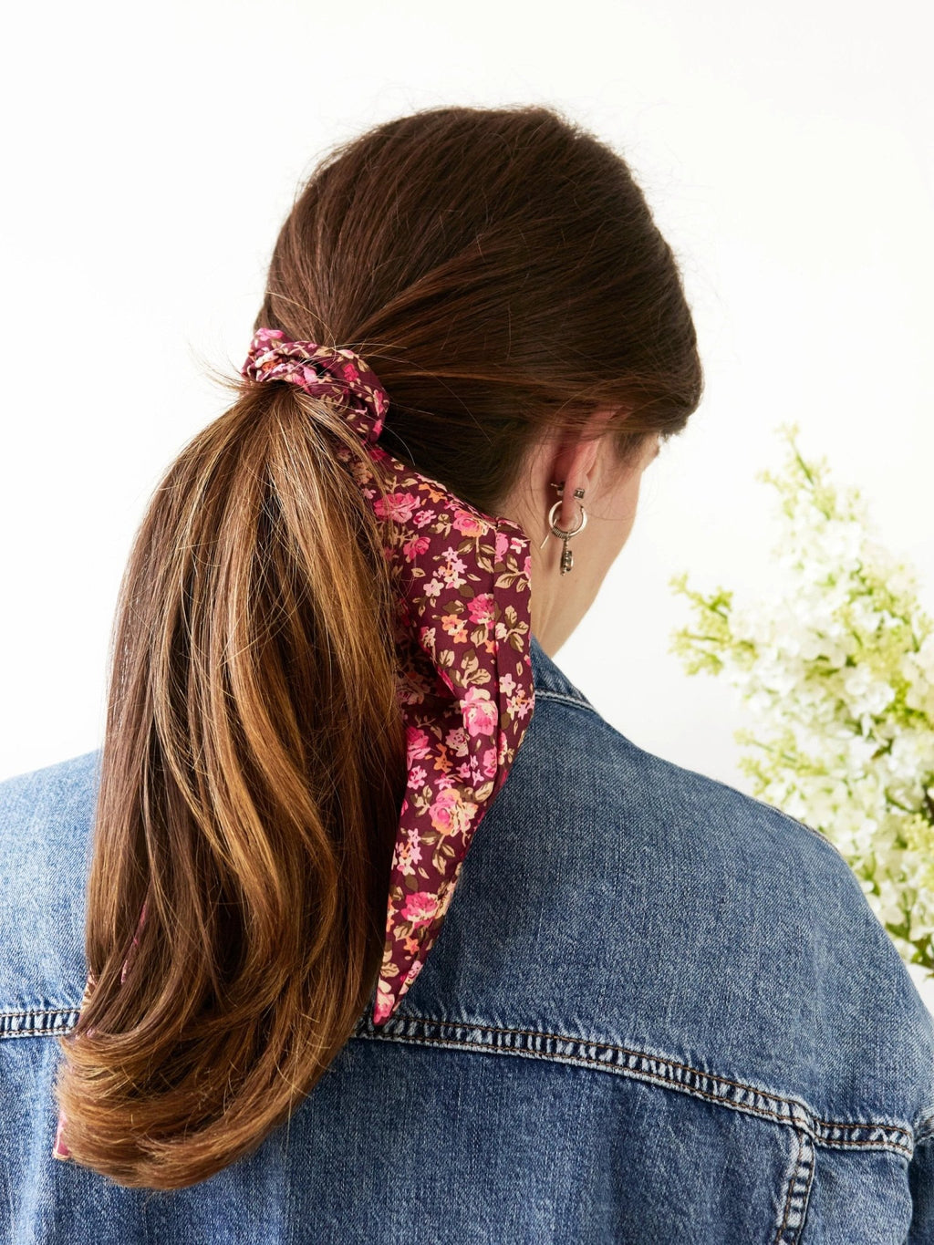 Cottage Rose Scarf Scrunchie by Ash & Rose