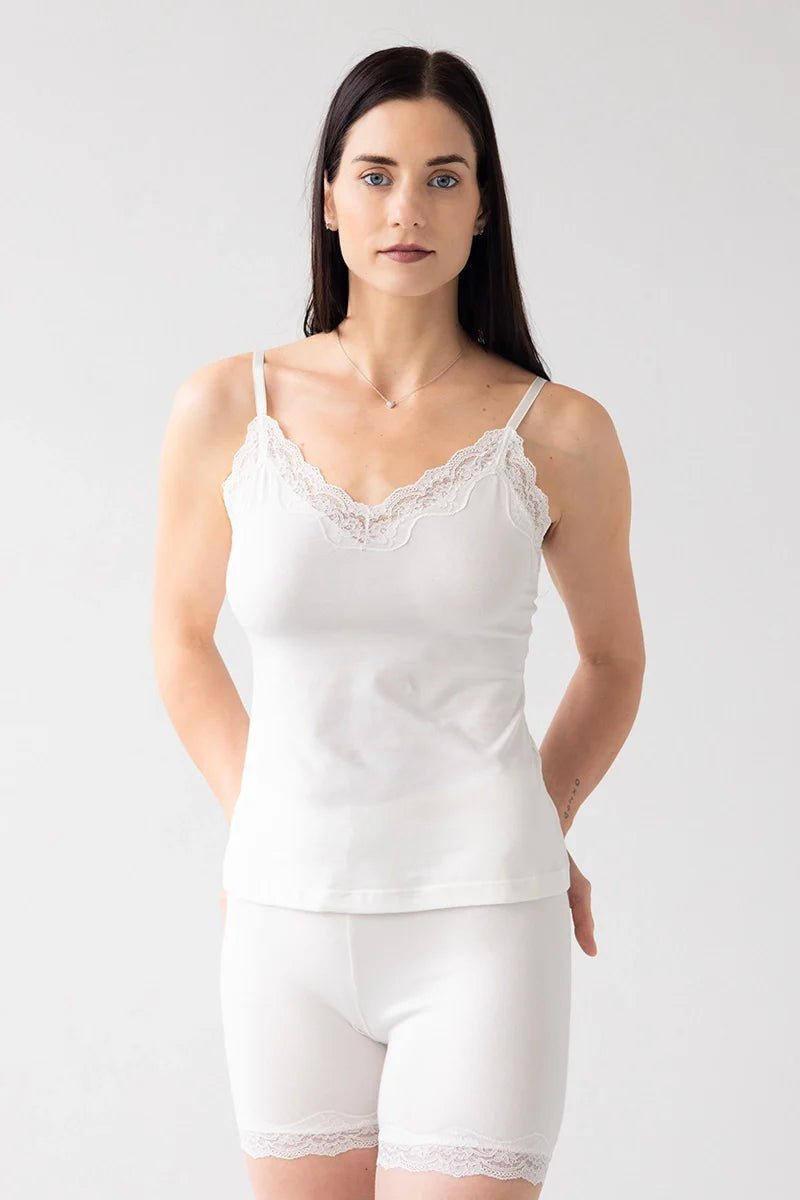 Cotton Camisole with lace trim CAMISOLE La Vie Bien Cotton Camisole with lace trim