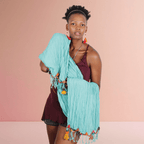 Cotton Pom Pom Sustainably Made Scarf - Thailand Apparel La Vie Bien Cotton Pom Pom Sustainably Made Scarf - Thailand