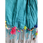 Cotton Pom Pom Sustainably Made Scarf - Thailand Apparel La Vie Bien Cotton Pom Pom Sustainably Made Scarf - Thailand