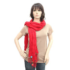 Cotton Pom Pom Sustainably Made Scarf - Thailand Apparel La Vie Bien Cotton Pom Pom Sustainably Made Scarf - Thailand