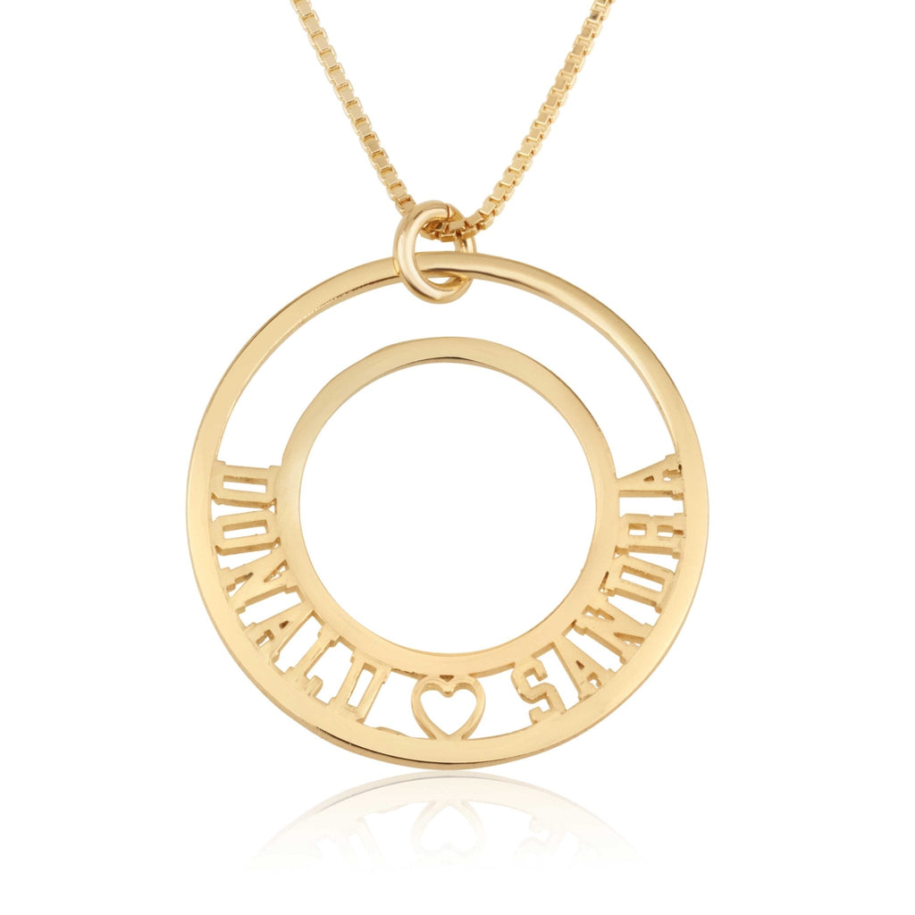 Couple Necklace With Two Names And A Heart La Vie Bien Couple Necklace With Two Names And A Heart