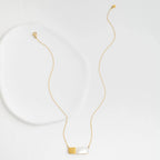 Courage Light and Gold Mother of Pearl Necklace by Ethical Trade Co
