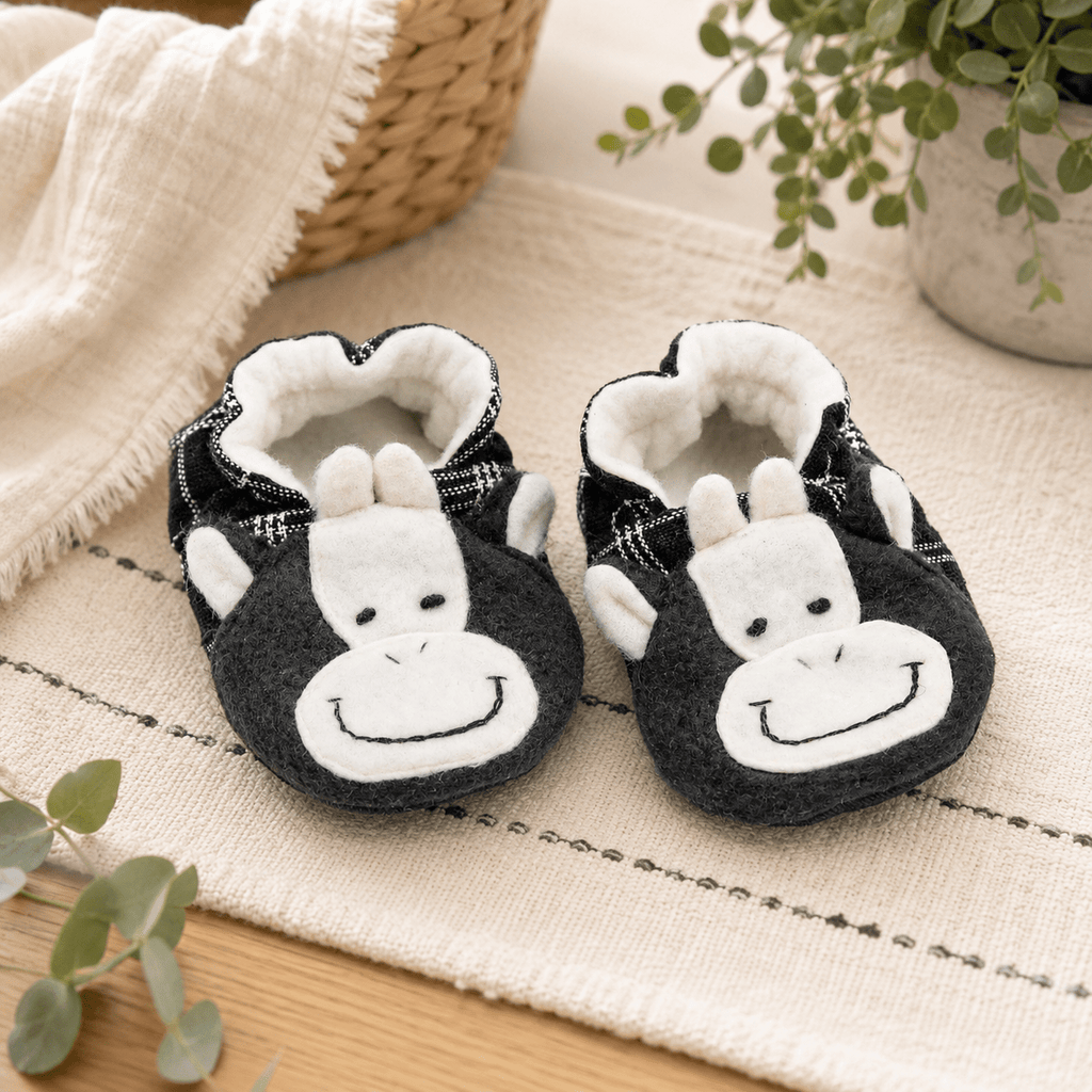 Cow Baby Booties Kids La Vie Bien Cow Baby Booties