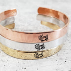 Cow Cuff Vegan Stacking Cuff Bracelet Stamped Cuffs La Vie Bien Cow Cuff Vegan Stacking Cuff Bracelet