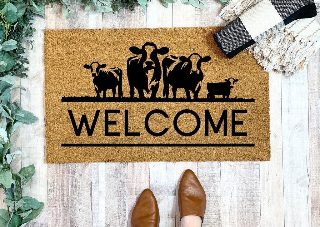 Cow Doormat, Outdoor by Nickel Designs Custom Doormats