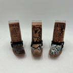 Cowboy Boot Shot Glass | Authentic Mexican Leather-Wrapped Glass Mexican Shot Glass La Vie Bien Cowboy Boot Shot Glass | Authentic Mexican Leather-Wrapped Glass