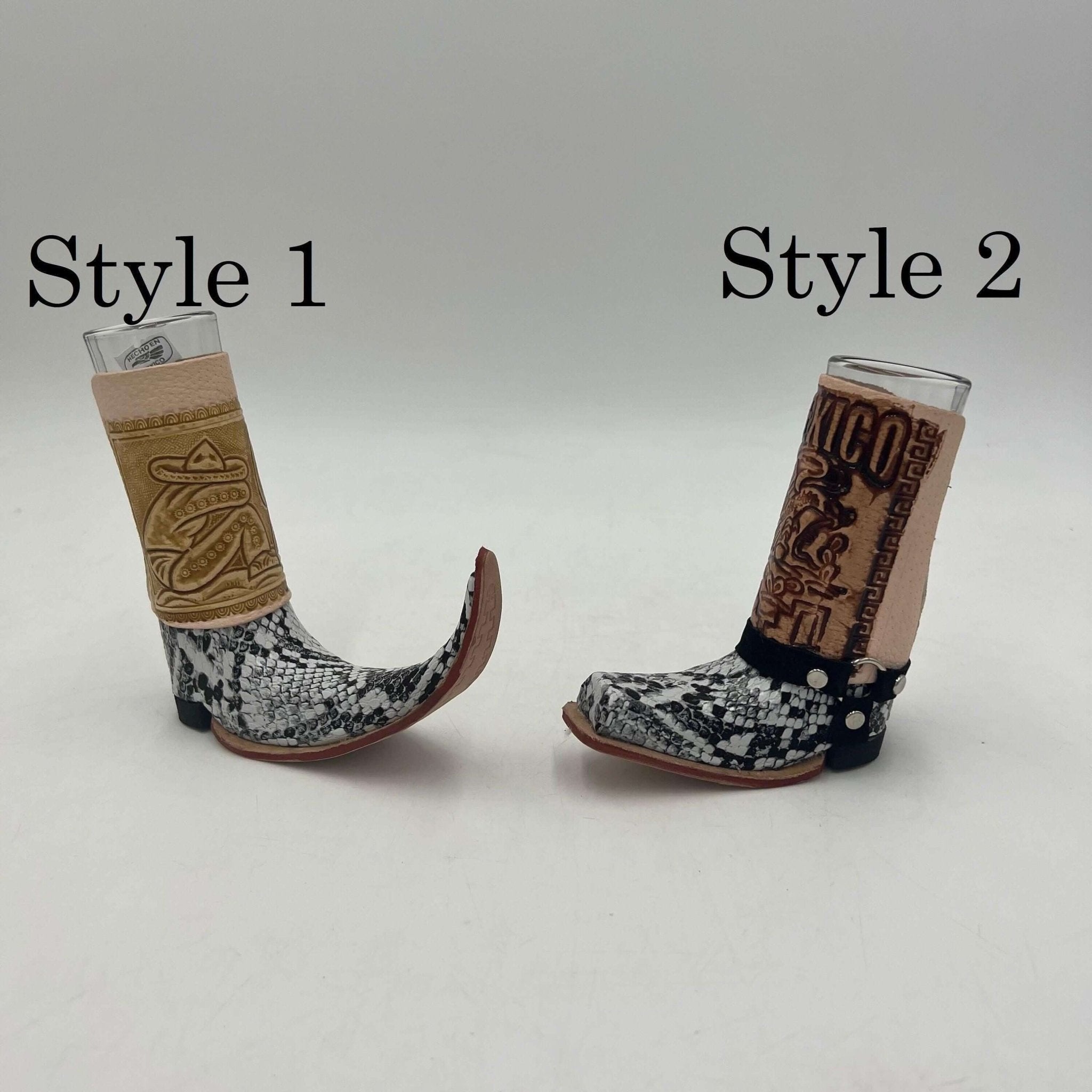 Cowboy Boot Shot Glass | Authentic Mexican Leather-Wrapped Glass Mexican Shot Glass La Vie Bien Cowboy Boot Shot Glass | Authentic Mexican Leather-Wrapped Glass