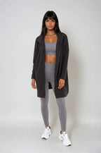 Cozy Comfort Zip Up Hoodie Jacket Black Clothing La Vie Bien Cozy Comfort Zip Up Hoodie Jacket Black