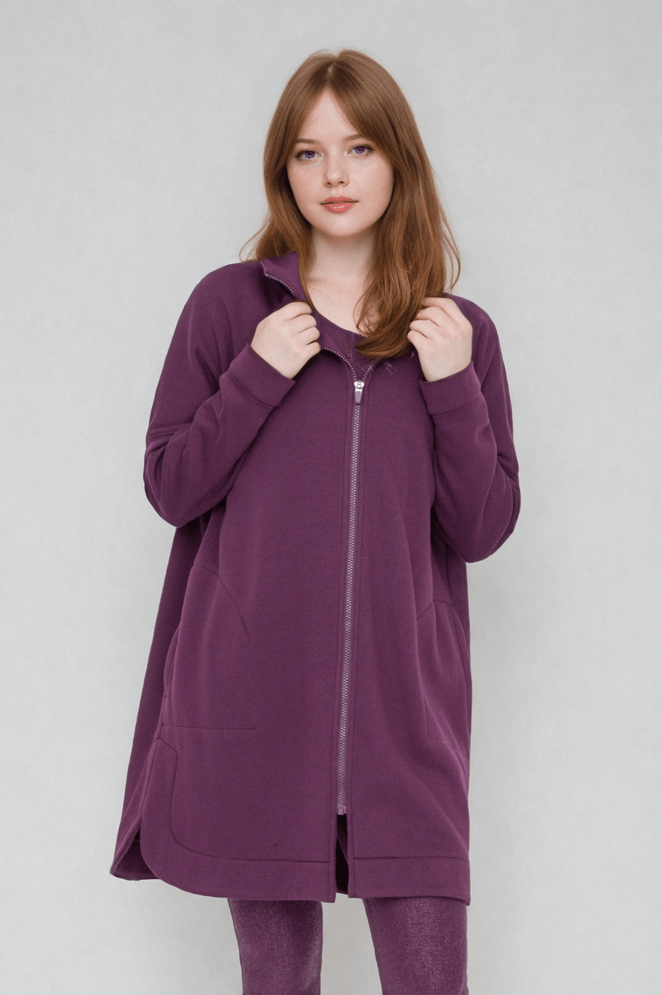 Cozy Comfort Zip Up Hoodie Jacket Burgundy Clothing La Vie Bien Cozy Comfort Zip Up Hoodie Jacket Burgundy