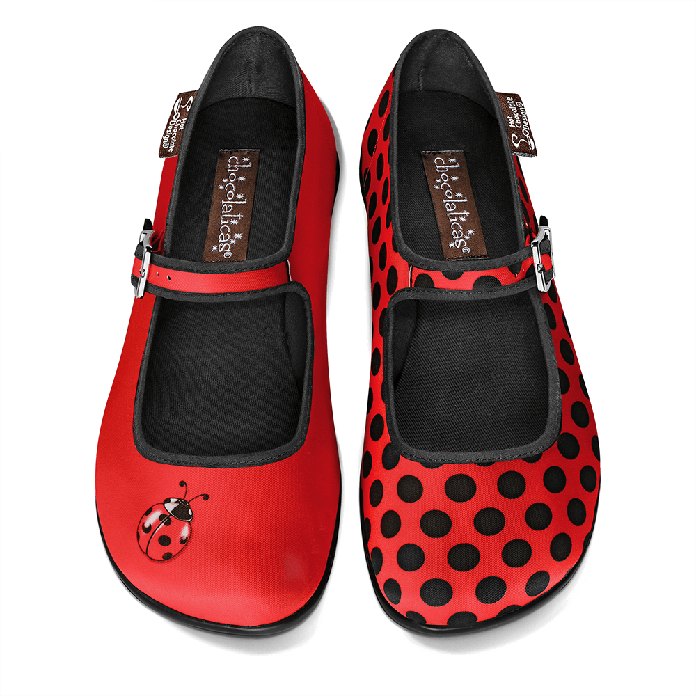 Chocolaticas® Ladybug Women's Mary Jane Flat by Hot Chocolate Design