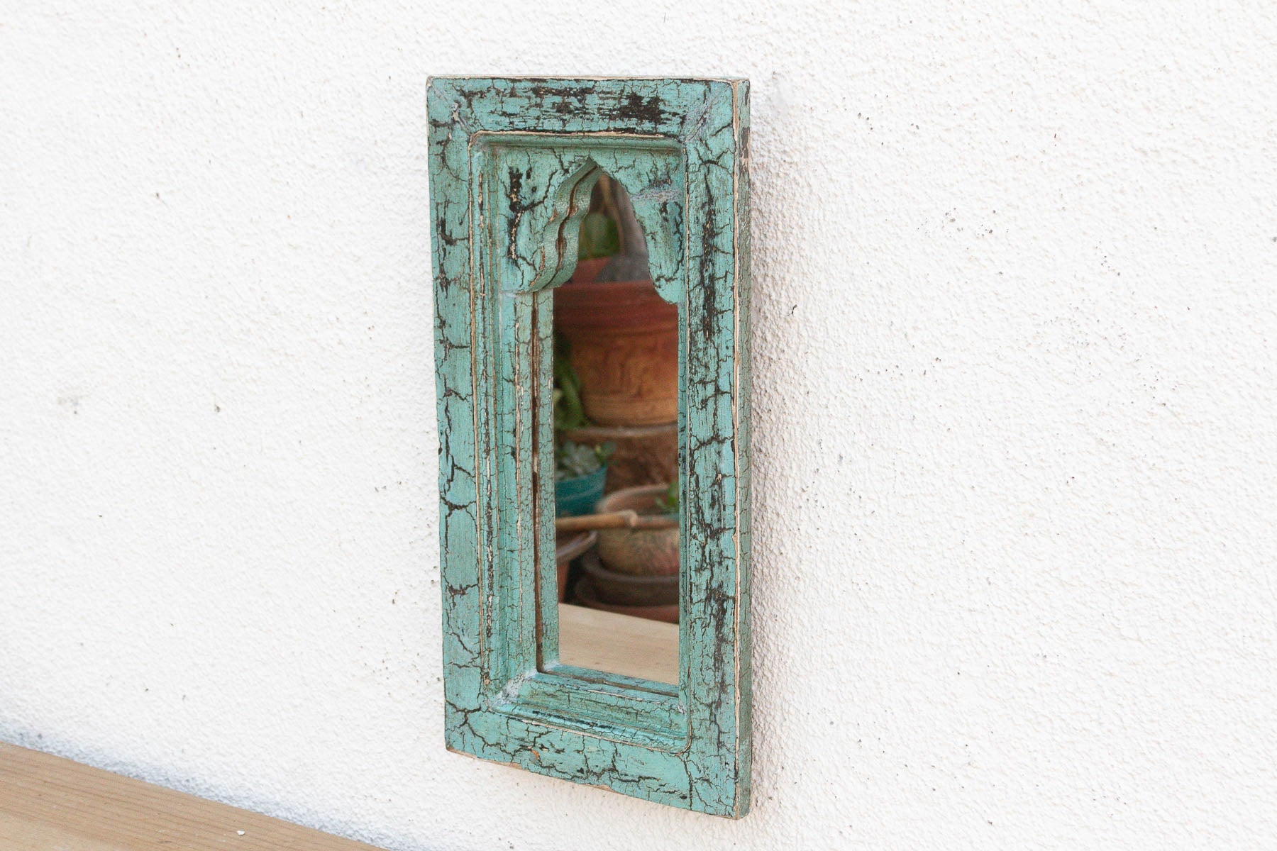 Crackle Aqua Indian Arched Mirror Mirror La Vie Bien Crackle Aqua Indian Arched Mirror