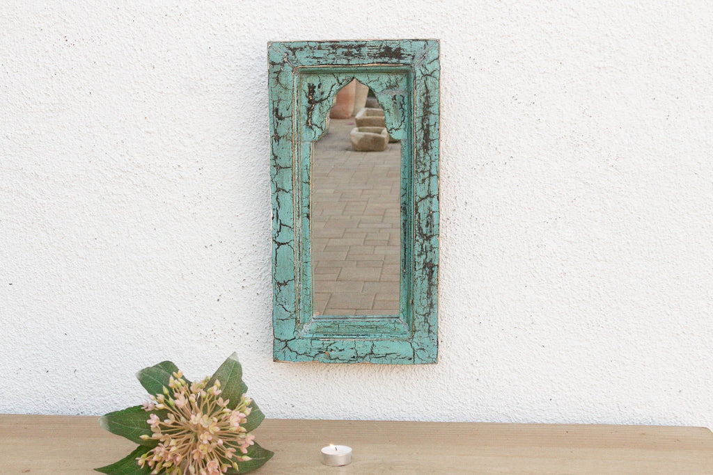 Crackle Aqua Indian Arched Mirror Mirror La Vie Bien Crackle Aqua Indian Arched Mirror