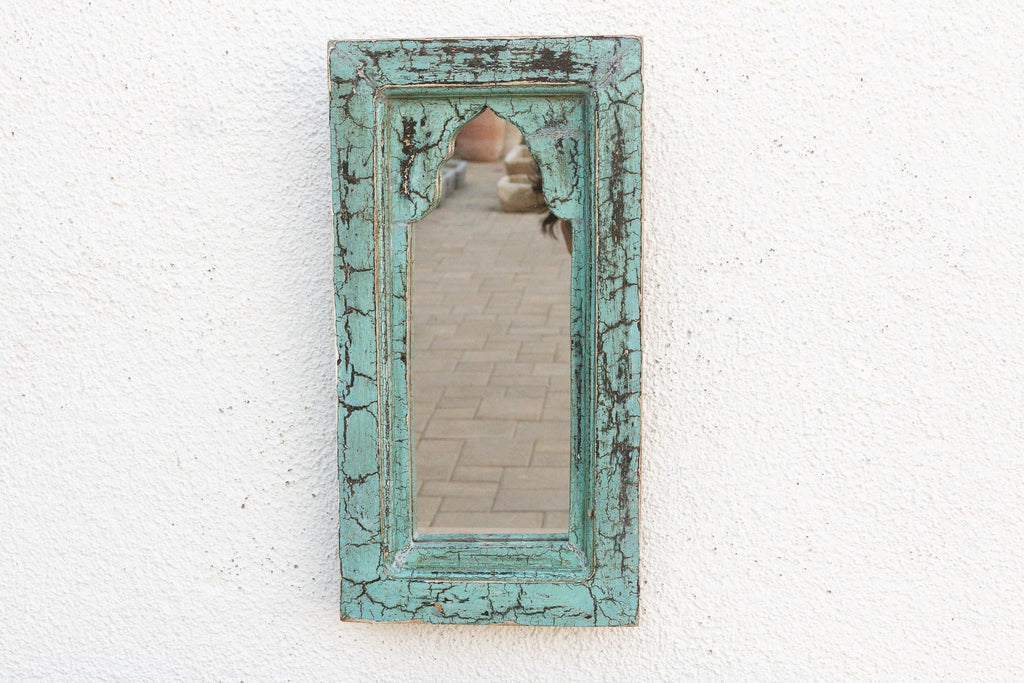 Crackle Aqua Indian Arched Mirror Mirror La Vie Bien Crackle Aqua Indian Arched Mirror