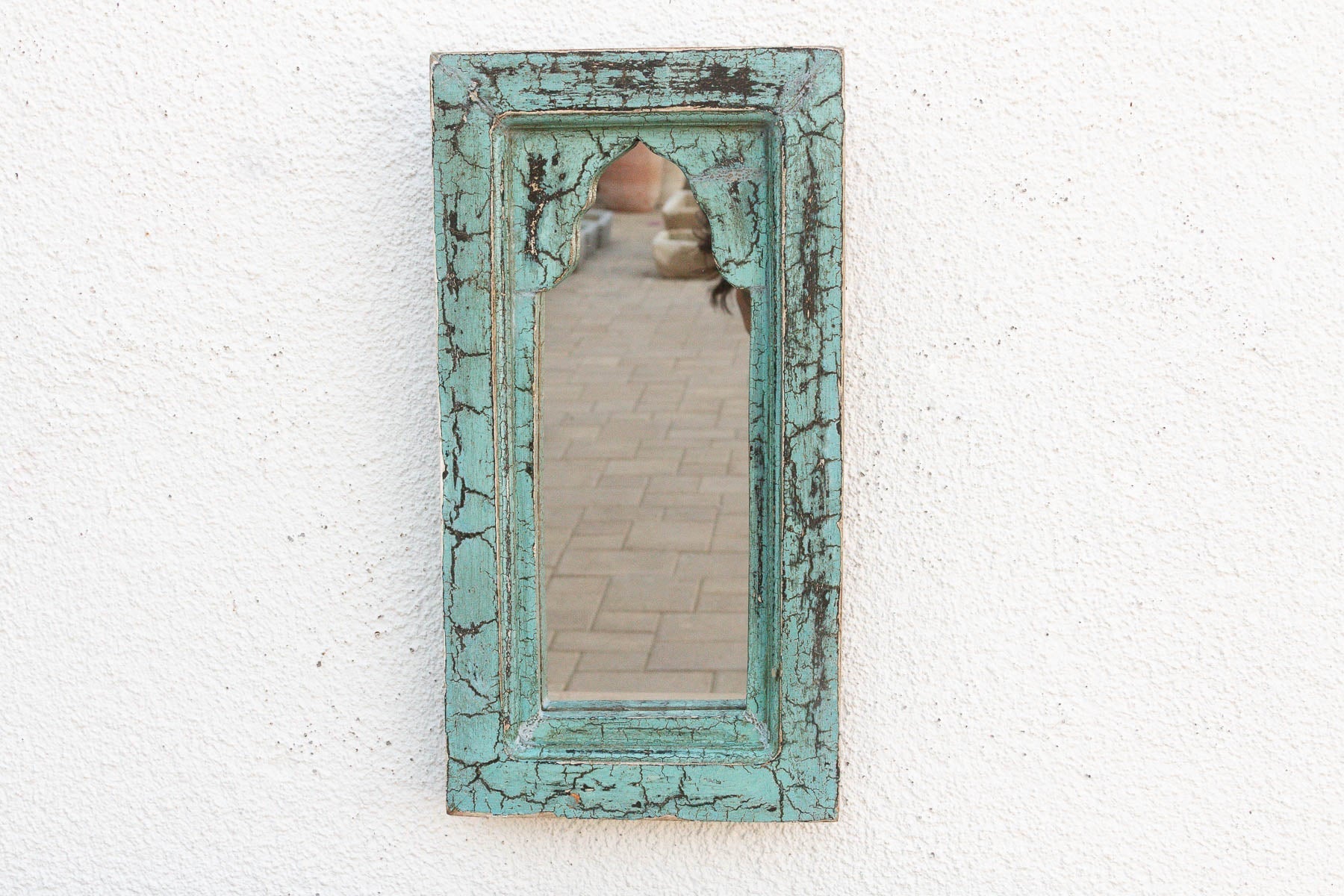 Crackle Aqua Indian Arched Mirror Mirror La Vie Bien Crackle Aqua Indian Arched Mirror