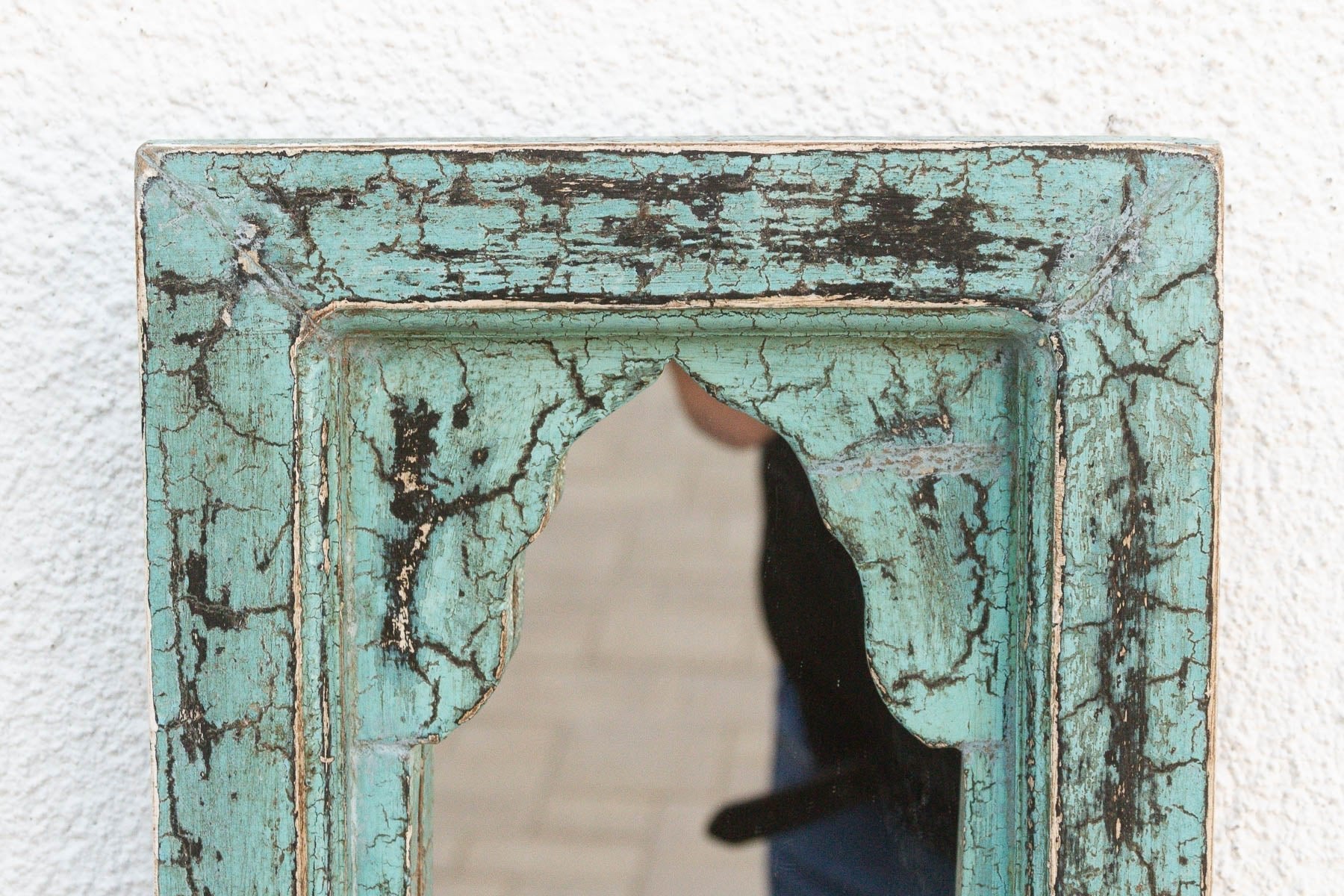 Crackle Aqua Indian Arched Mirror Mirror La Vie Bien Crackle Aqua Indian Arched Mirror
