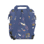 Cranes, Koi fish, and Cherry Blossoms Diaper Backpack - Japanese nature inspired diaper bag La Vie Bien Cranes, Koi fish, and Cherry Blossoms Diaper Backpack - Japanese nature inspired