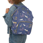 Cranes, Koi fish, and Cherry Blossoms Diaper Backpack - Japanese nature inspired diaper bag La Vie Bien Cranes, Koi fish, and Cherry Blossoms Diaper Backpack - Japanese nature inspired