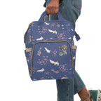 Cranes, Koi fish, and Cherry Blossoms Diaper Backpack - Japanese nature inspired diaper bag La Vie Bien Cranes, Koi fish, and Cherry Blossoms Diaper Backpack - Japanese nature inspired