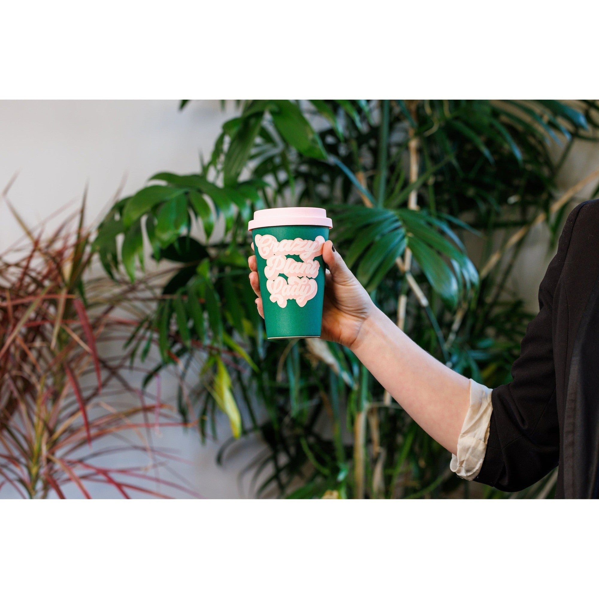 Crazy Plant Lady Bamboo To Go Coffee Travel Cup Mugs La Vie Bien Crazy Plant Lady Bamboo To Go Coffee Travel Cup