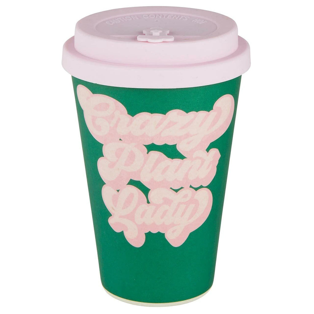 Crazy Plant Lady Bamboo To Go Coffee Travel Cup by The Bullish Store