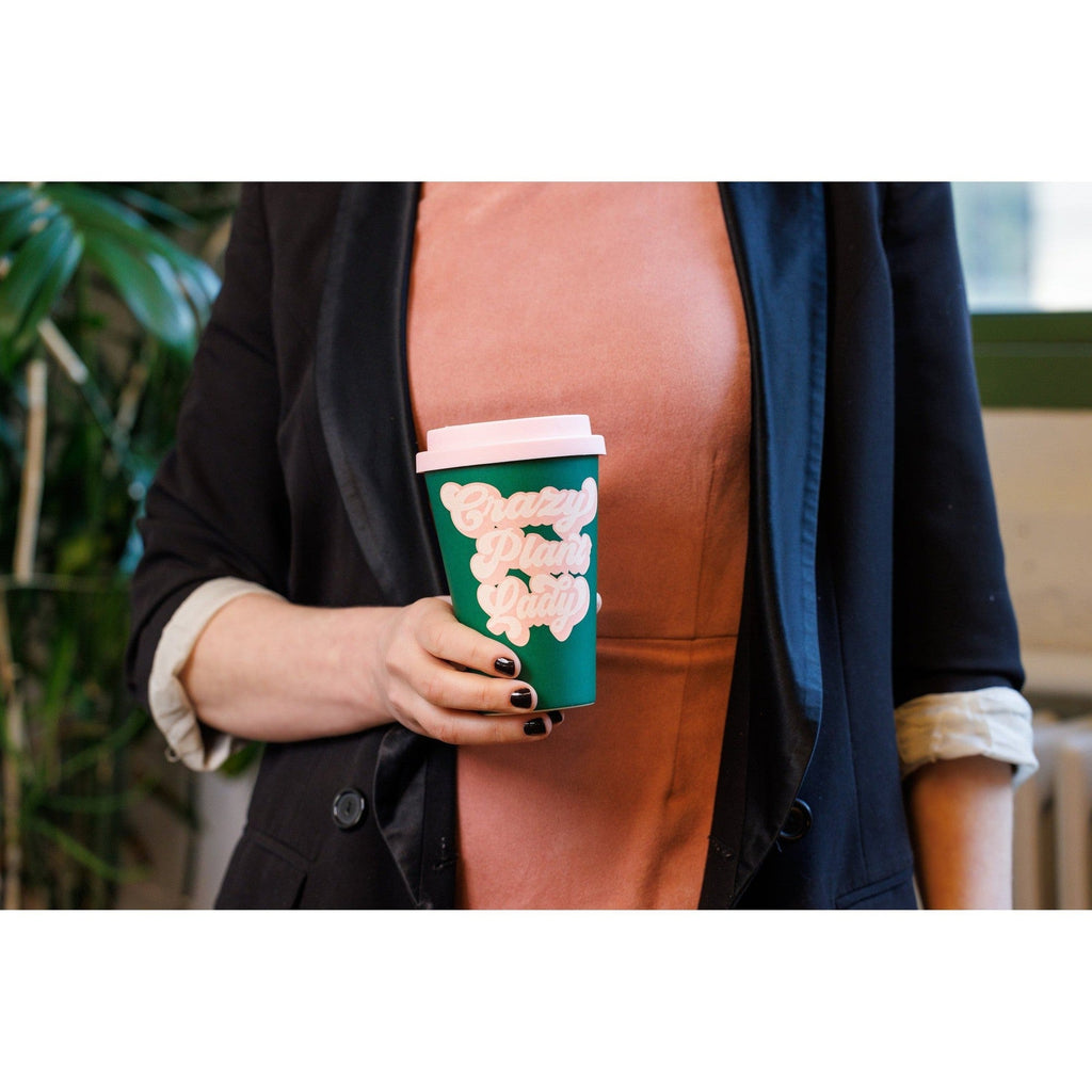 Crazy Plant Lady Bamboo To Go Coffee Travel Cup Mugs La Vie Bien Crazy Plant Lady Bamboo To Go Coffee Travel Cup