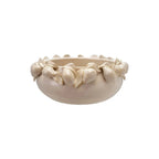 Cream Stoneware Bowl with Lemons – Decorative Accent by White Cliff Studio