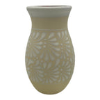 Cream & White Talavera Vase | Handmade Floral Pottery