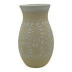 Cream & White Talavera Vase | Handmade Floral Pottery