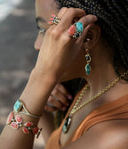 Credence Genuine Turquoise Cuff Bracelet by Barse Jewelry