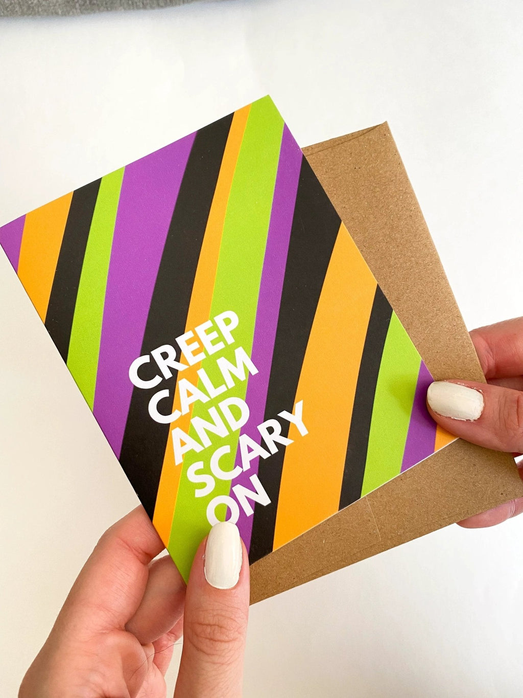 Creep Calm and Scary On Funny Halloween Card for Friend by Five Dot Post