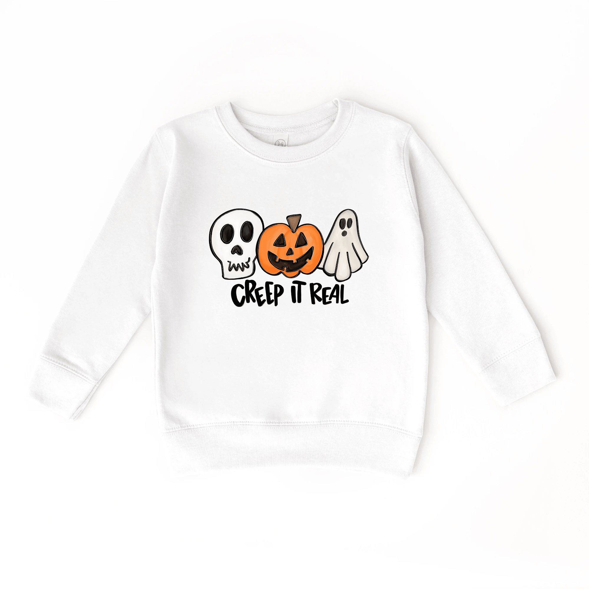 Creep it Real toddler and youth Sweatshirt, Halloween collection by Benny and Ray Apparel