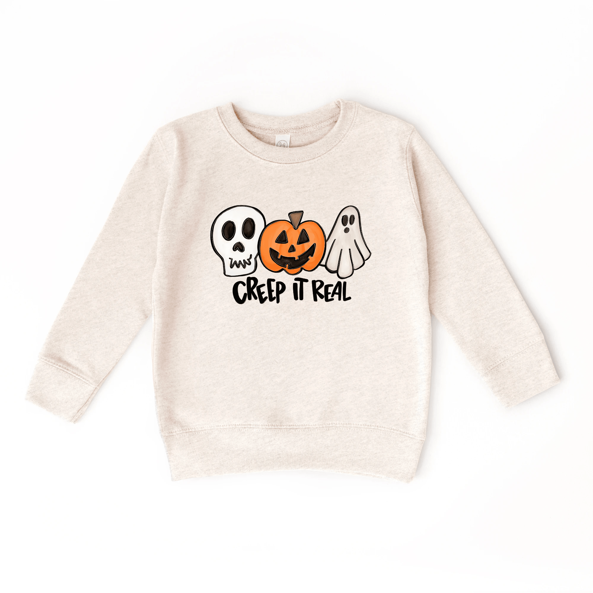 Creep it Real toddler and youth Sweatshirt, Halloween collection by Benny and Ray Apparel