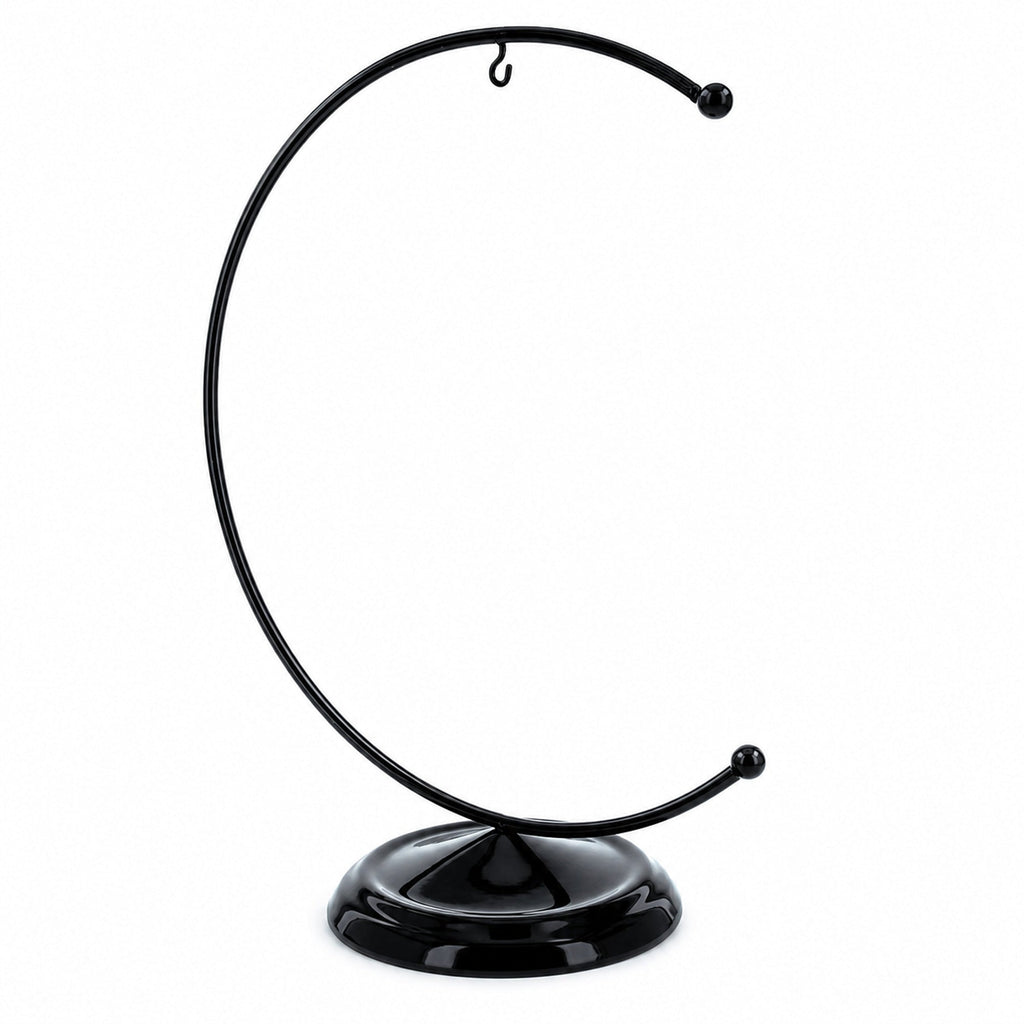 Crescent Moon Black Painted Metal Ornament Display Stand 8.8 Inches Ornament Stands La Vie Bien Crescent Moon Black Painted Metal Ornament Display Stand 8.8 Inches