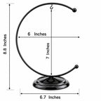 Crescent Moon Black Painted Metal Ornament Display Stand 8.8 Inches Ornament Stands La Vie Bien Crescent Moon Black Painted Metal Ornament Display Stand 8.8 Inches